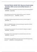 THE ELECTRICAL NCCER TEST &lpar;Electrical Study Guide&rpar; &period; Questions With correct and verified Answers&period; A&plus; GRADED&period;