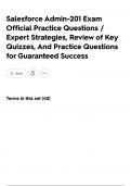 Salesforce Admin-201 Exam Official Practice Questions &sol; Expert Strategies&comma; Review of Key Quizzes&comma; And Practice Questions for Guaranteed Success