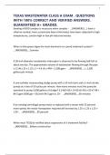 TEXAS WASTEWATER CLASS A EXAM &period; QUESTIONS WITH 100&percnt; CORRECT AND VERIFIED ANSWERS&period; GUARANTEED A&plus; GRADED&period;
