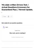 WA state written Drivers Test &sol; Actual Questions & Answers for Guaranteed Pass &sol; Newest Update&comma; &period;