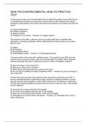 HESI PSYCHIATRIC&sol;MENTAL HEALTH PRACTICE TEST