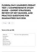 FLORIDA DMV LEARNER'S PERMIT TEST &sol; COMPREHENSIVE STUDY GUIDE &ndash; EXPERT STRATEGIES&comma; REVIEW OF KEY QUIZZES&comma; AND PRACTICE QUESTIONS FOR GUARANTEED SUCCESS