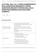 ACCT 201a&comma; Test 1&comma; Ch&period; 1-4 2025 COMPREHENSIVE EXAM QUESTIONS &vert;FREQUENTLY TESTED QUESTIONS &vert;RECENTLY TESTING REAL EXAM QUESTIONS&vert;VERIFIED SOLUTIONS &lpar;100&percnt; CORRECT&rpar;
