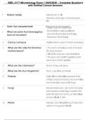  BIOL 2117 Microbiology Exam 1 2025&sol;2026 &ndash; Complete Questions with Verified Correct Answers