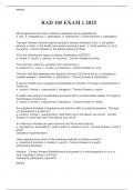 RAD 105 EXAM 1 2025 