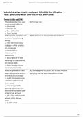ADMINISTRATIVE HEALTH ASSISTANT NRCAHA CERTIFICATION TEST 2025&sol;2026&vert; REAL EXAM QUESTIONS&vert; EXPERT VERIFIED&vert; A GRADE