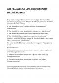 ATI PEDIATRICS CMS questions with correct answers