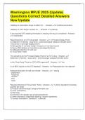 Washington MPJE 2025 (Update) Questions Correct Detailed Answers New Update