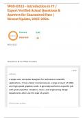 WGU-D322 - Introduction to IT &sol; Expert Verified Actual Questions & Answers for Guaranteed Pass &vert; Newest Update&comma; 2025-2026&period;