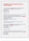 BRAIN STORY EXAM BUNDLE &vert;Questions And Answers Verified 100&percnt; Correct&vert;