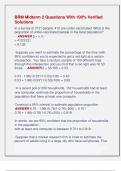 BRM Midterm 2 Questions With 100&percnt; Verified  Solutions