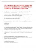 NR 576 FINAL EXAM LATEST 2025 WITH CORRECT QUESTIONS AND DETAILED ANSWERS-ALREADY GRADED A&plus;&period;