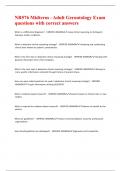 NR576 Midterm - Adult Gerontology Exam questions with correct answers