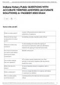 Indiana Notary Public QUESTIONS WITH ACCURATE VERIFIED ANSWERS &lpar;ACCURATE SOLUTIONS&rpar; A&plus; PASSED&excl;&excl; 2025 EXAM