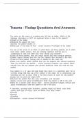 Trauma - Fisdap Questions And Answers
