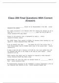 Class 200 Final Questions With Correct Answers