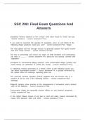 SSC 200&colon; Final Exam Questions And Answers
