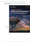 A First Course in Differential Equations with Modeling Applications Solution Manual 12th Edition by Dennis G&period; Zill &ndash; Comprehensive Verified Guide