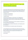 Emergency Med PACKRAT Exam &lpar;multiple choice&rpar; with Precise detailed solutions & Rationales