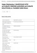 Water Distribution 1 QUESTIONS WITH ACCURATE VERIFIED ANSWERS &lpar;ACCURATE SOLUTIONS&rpar; A&plus; PASSED&excl;&excl; 2025 EXAM