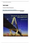 TEST BANK FOR Analysis for Financial Management 13th Edition by Robert C&period; Higgins&comma; Jennifer Koski & Todd Mitton &comma;ISBN&colon; 9781260772364 &vert;All Chapters Verified&vert; Guide A&plus;