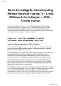 Davis Advantage for Understanding Medical-Surgical Nursing&comma; 7th Edition &ndash; Williams & Hopper&comma; 2026 Answer Manual