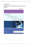Test Bank for Alexander&rsquo;s Care of the Patient in Surgery 17th Edition by Rothrock&vert;All Chapters 1-32&vert; Latest Edition