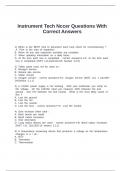 Instrument Tech Nccer Questions With Correct Answers