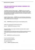 CHN TEST QUESTIONS AND CORRECT ANSWERS 100&percnt;  CORRECT 2025-2026 &comma; LATEST VERSION &vert;&vert; RATED A&plus;