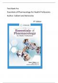 Test  Bank For  Essentials of Pharmacology for Health Professions 9th Edition by&comma; Bruce Colbert&vert; Newest Edition 2025