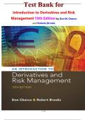 Test Bank for Introduction to Derivatives and Risk Management 10th Edition by Don M&period; Chance and Roberts Brooks isbn-9781305104969