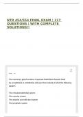 NTR 454&sol;554 FINAL EXAM &vert; 117 QUESTIONS &vert; WITH COMPLETE SOLUTIONS&excl;&excl;