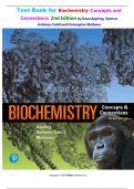 Test Bank for Biochemistry&colon; Concepts and Connections 2nd Edition by Dean Appling&comma; Spencer Anthony-Cahill and Christopher Mathews isbn-9780134641621
