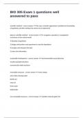 BIO 305 Exam 1 questions well answered to pass