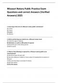 Missouri Notary Public Practice Exam  Questions and correct Answers &lpar;Verified  Answers&rpar; 2025