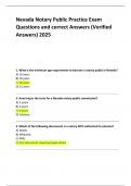Nevada Notary Public Practice Exam  Questions and correct Answers &lpar;Verified  Answers&rpar; 2025