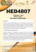 HED4807 Assignment 1 &lpar;COMPLETE ANSWERS&rpar; 2026 - DUE 30 April 2026