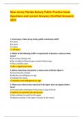 New Jersey Notary Public Practice Exam  Questions and correct Answers &lpar;Verified Answers&rpar;  2025