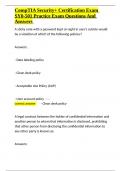 CompTIA Security&plus; Certification Exam SY0-501 Practice Exam Questions And Answers&period;docx