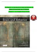 TEST BANK For An Introduction to Brain and Behavior, 7th Edition by Bryan Kolb, Ian Q. Whishaw, Verified Chapters 1 - 16, Complete Newest Version