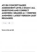 ATI RN CONCEPT BASED ASSESSMENT LEVEL 2 PROCTORED 2025 EXAM ACTUAL TEST COMPLETE QUESTIONS AND WELL ELABORATED ANSWERS WITH RATIONALES &lpar;CORRECT VERIFIED SOLUTIONS&rpar; A NEW UPDATED VERSION 