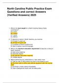 North Carolina NOTARY Public Practice Exam Questions and correct Answers  &lpar;Verified Answers&rpar; 2025