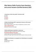 Ohio Notary Public Practice Exam Questions  and correct Answers &lpar;Verified Answers&rpar; 2025 1&period; How long is an Ohio notary public&rsquo;s commission valid