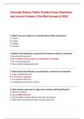 Colorado Notary Public Practice Exam Questions  and correct Answers &lpar;Verified Answers&rpar; 2025 1&period; What is the term length for a Colorado Notary Public commission&quest;