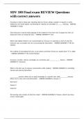 SDV 100 Final exam REVIEW Questions with correct answers&period;