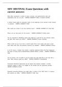 SDV 100 FINAL Exam Questions with correct answers
