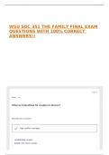 WSU SOC 351 THE FAMILY FINAL EXAM QUESTIONS WITH 100&percnt; CORRECT ANSWERS&excl;&excl;