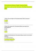 Pennsylvania Notary Public Practice Exam Questions and correct Answers &lpar;Verified Answers&rpar;  2025