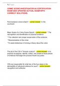 CRIME SCENE INVESTIGATOR IAI CERTIFICATION  EXAM 2025 UPDATED ACTUAL EXAM WITH  CORRECT SOLUTIONS&period;