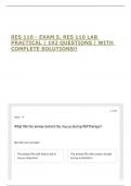 RES 110 - EXAM 5&comma; RES 110 LAB PRACTICAL &vert; 192 QUESTIONS &vert; WITH COMPLETE SOLUTIONS&excl;&excl;